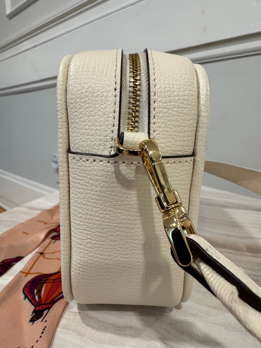 kate spade Bag Oh Snap Straw Camera Logo Woven Cream Crossbody - Picture 8 of 17